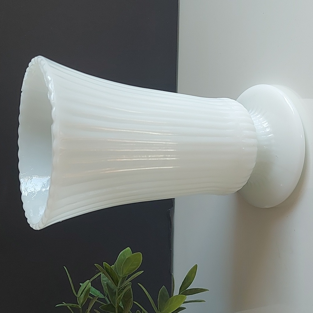Vintage E.O Brody Milkglass Vase